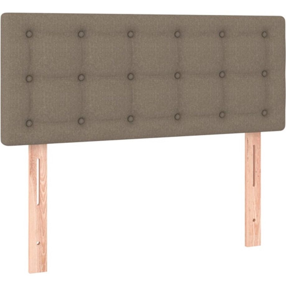 vidaXL - Hoofdbord - 90x5x78/88 - cm - stof - taupe afbeelding 1