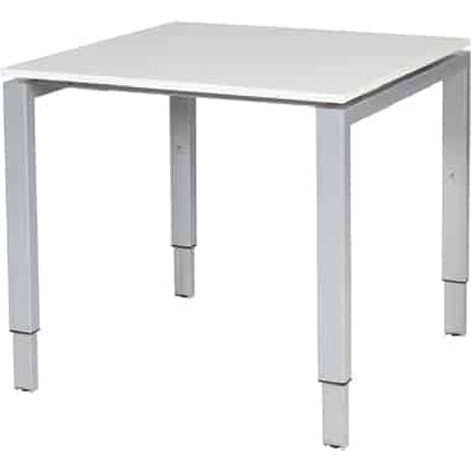 Verstelbaar Bureau - Domino 80x80 wit - alu frame afbeelding 1