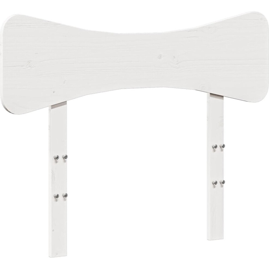 vidaXL - Hoofdbord - 90 - cm - massief - grenenhout - wit afbeelding 1