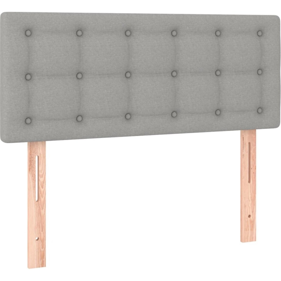 vidaXL - Hoofdbord - 80x5x78/88 - cm - stof - lichtgrijs vidaXL - Hoofdbord - 80x5x78/88 - cm - stof - lichtgrijs afbeelding 1