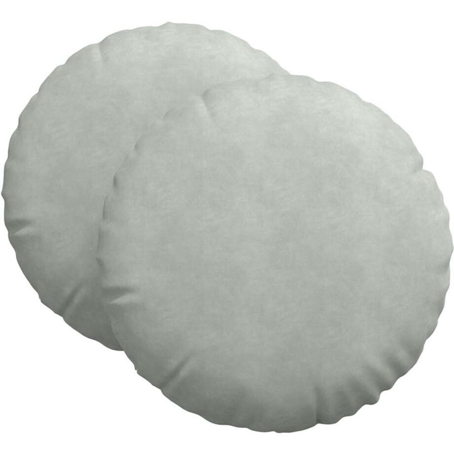 vidaXL - Zitkussens - 2 - pcs - Lichtgrijs - Ø - 40 - x - 13 - cm - Fluweel afbeelding 1