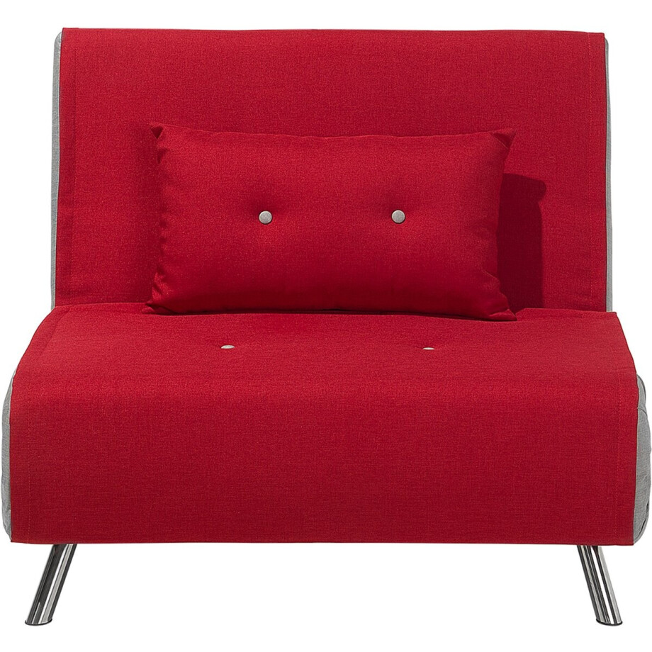 FARRIS - Slaapbank 1-zit - Rood - Polyester FARRIS - Slaapbank 1-zit - Rood - Polyester afbeelding 1