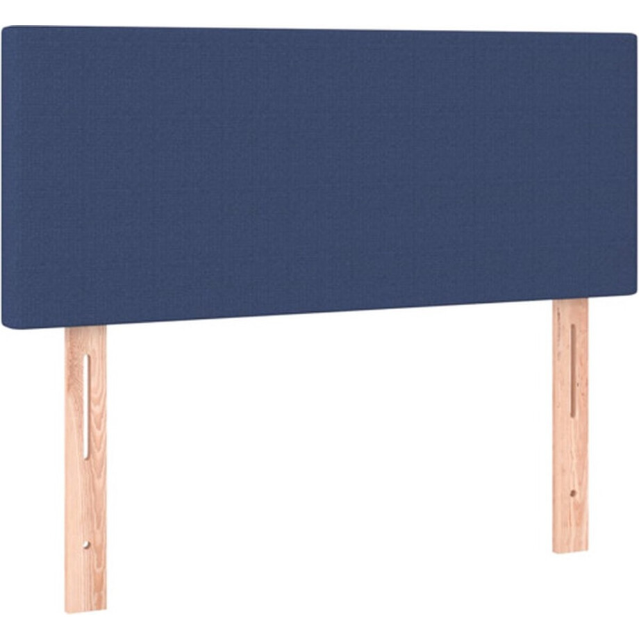 vidaXL - Hoofdbord - 100x5x78/88 - cm - stof - blauw vidaXL - Hoofdbord - 100x5x78/88 - cm - stof - blauw afbeelding 1