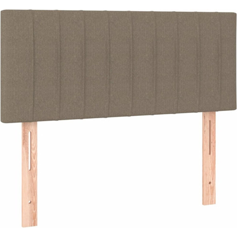 vidaXL - Hoofdbord - 90x5x78/88 - cm - stof - taupe afbeelding 1