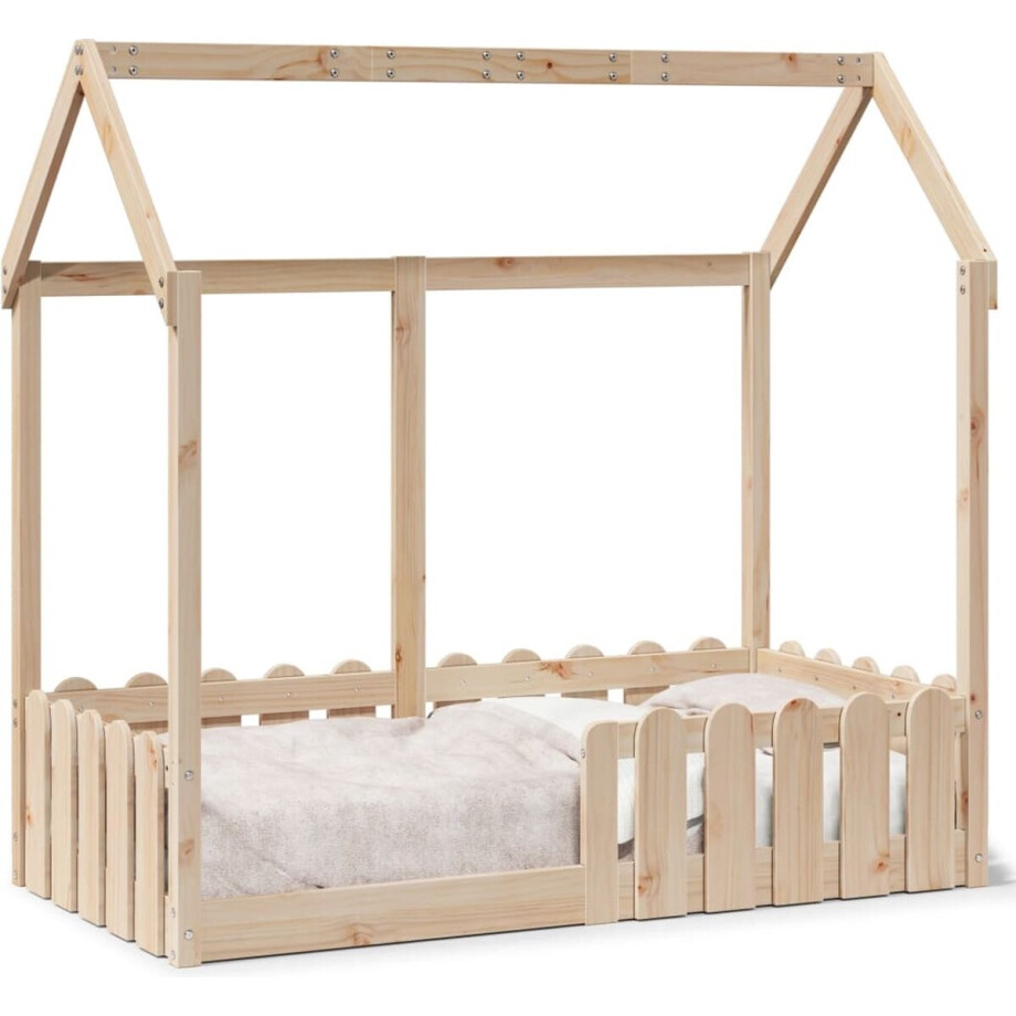 vidaXL - Bedhuis - massief - grenenhout - 70x140 - cm afbeelding 1