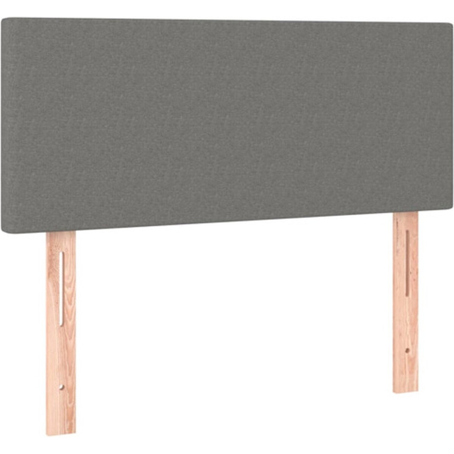 vidaXL - Hoofdbord - 80x5x78/88 - cm - stof - donkergrijs afbeelding 1