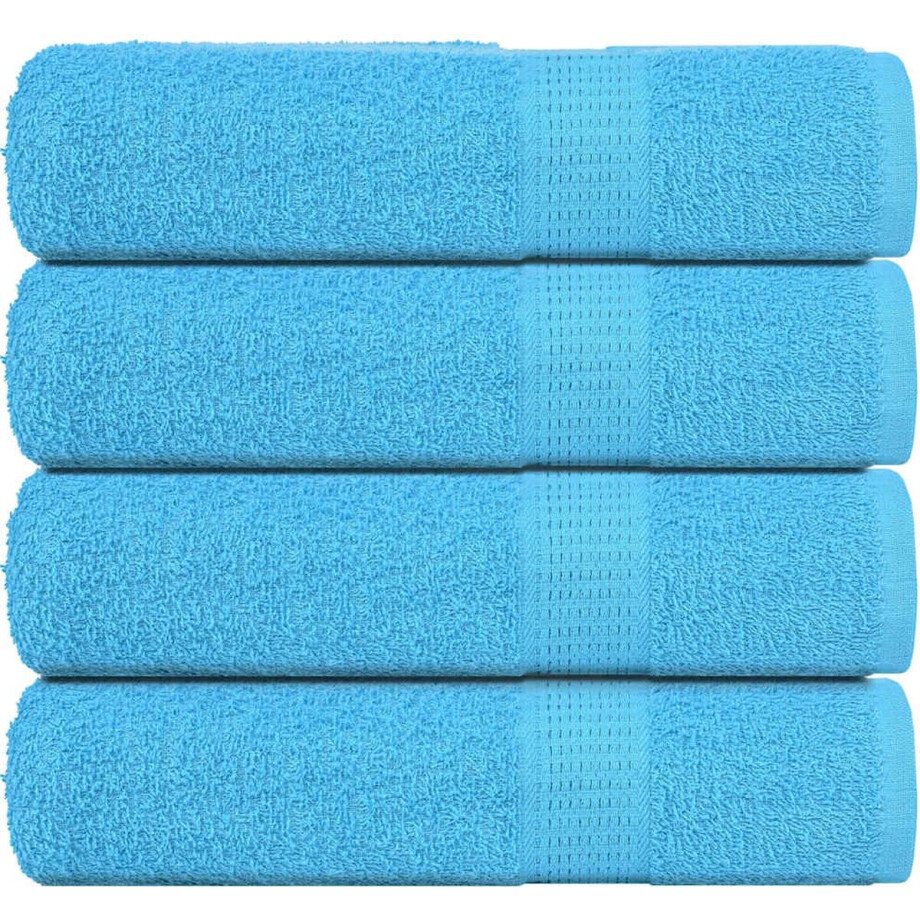 vidaXL - Handdoeken - FROGN - 4 - st - 50x100 - cm - 360 - g/m² - turquoise vidaXL - Handdoeken - FROGN - 4 - st - 50x100 - cm - 360 - g/m² - turquoise afbeelding 1