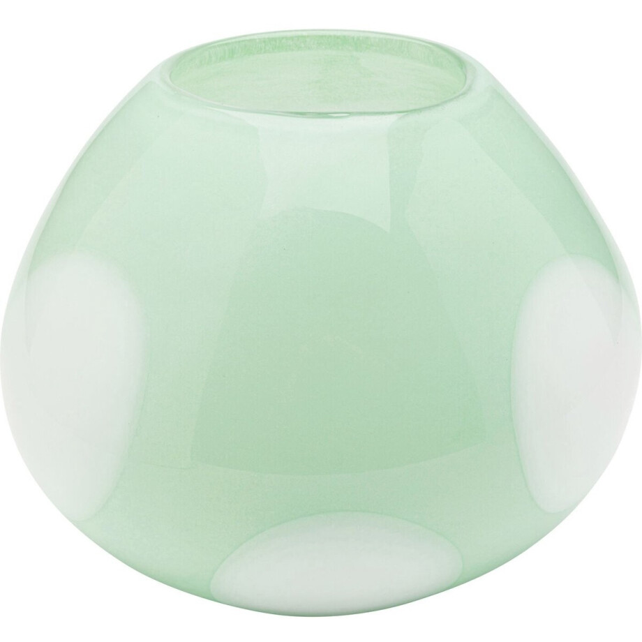 Vaas Punti groen en wit 20cm Kare Design afbeelding 1