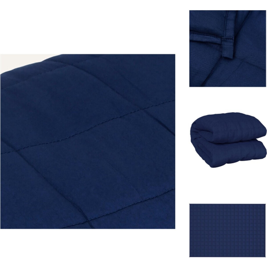 vidaXL - Verzwaringsdeken - 137x200 - cm - 6 - kg - stof - blauw afbeelding 1