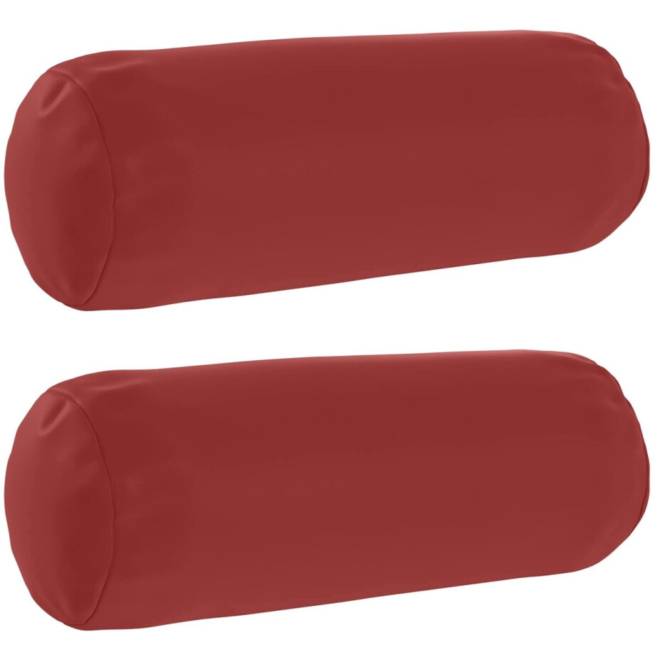 vidaXL - Kussensloop - 2 - pcs - HEERLEN - Wijnrood - Ø - 15 - x - 40 - cm - Polyester vidaXL - Kussensloop - 2 - pcs - HEERLEN - Wijnrood - Ø - 15 - x - 40 - cm - Polyester afbeelding 1