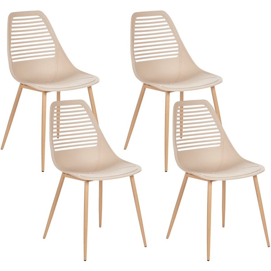 MONTELLO - Set van 4 stoelen - Beige - Synthetisch materiaal afbeelding 1