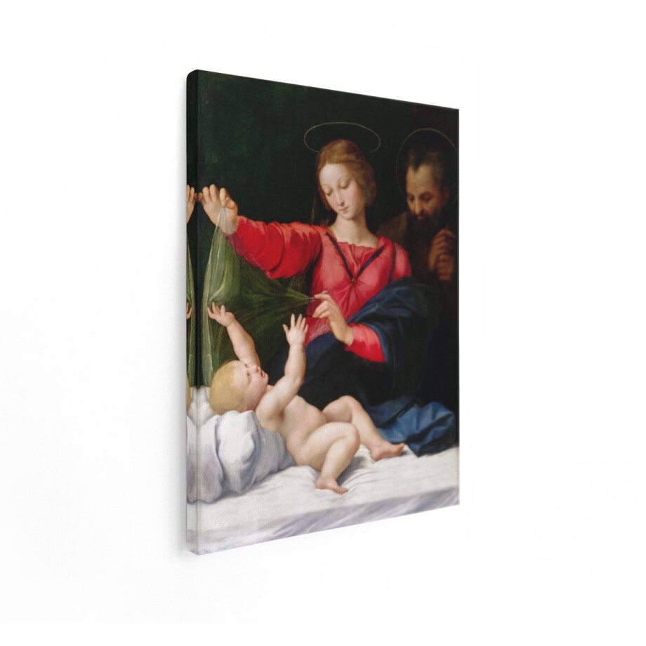 Artaza Canvas Schilderij Maria Met Kindje Jezus - 30x40 cm - Wanddecoratie Oude Meesters - Christelijke Muurdecoratie - Schilderijen Op Canvas afbeelding 1