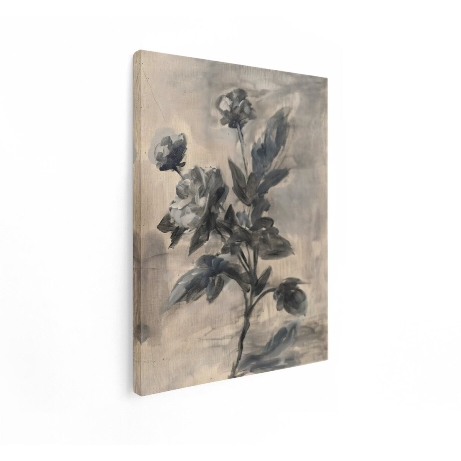 Artaza Canvas Schilderij Monochroom Schilderij van Bloemen in een Impressionistische Stijl - 90x120 cm - Groot - Wanddecoratie Woonkamer - Schilderijen - Muurdecoratie Artaza Canvas Schilderij Monochroom Schilderij van Bloemen in een Impressionistische Stijl - 90x120 cm - Groot - Wanddecoratie Woonkamer - Schilderijen - Muurdecoratie afbeelding 1
