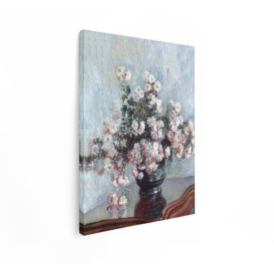 Artaza Canvas Schilderij Bloemen - 90x120 cm - Wanddecoratie Stilleven - Muurdecoratie Monet - Decoratie Chrysanten Vaas - Roze Artaza Canvas Schilderij Bloemen - 90x120 cm - Wanddecoratie Stilleven - Muurdecoratie Monet - Decoratie Chrysanten Vaas - Roze afbeelding 1