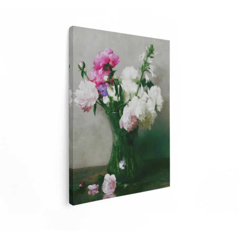 Artaza Canvas Schilderij Pioenrozen - 90x120 cm - Wanddecoratie Bloemen - Muurdecoratie Stilleven - Decoratie Romantisch Boeket - Roze Artaza Canvas Schilderij Pioenrozen - 90x120 cm - Wanddecoratie Bloemen - Muurdecoratie Stilleven - Decoratie Romantisch Boeket - Roze afbeelding 1