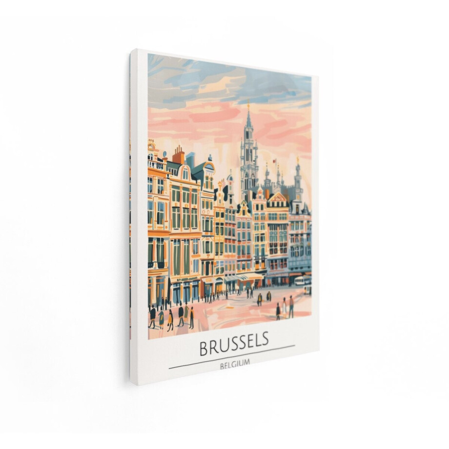 Artaza Canvas Schilderij Grand Place - 30x40 cm - Wanddecoratie Brussel - Muurdecoratie Stad België - Kamer Accessoires Artaza Canvas Schilderij Grand Place - 30x40 cm - Wanddecoratie Brussel - Muurdecoratie Stad België - Kamer Accessoires afbeelding 1