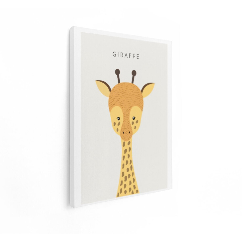 Artaza Canvas Schilderij Giraffe - 90x120 cm - Wanddecoratie Kinderkamer - Muurdecoratie Babykamer - Decoratie Dieren - Schilderijen Op Canvas afbeelding 1