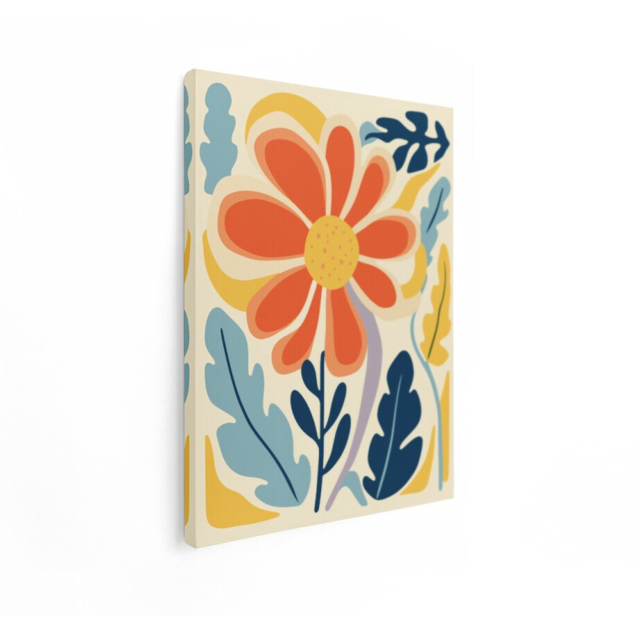 Artaza Canvas Schilderij Abstracte Bloem - 60x80 cm - Wanddecoratie Boho - Muurdecoratie Bloemen - Decoratie Retro Woonkamer - Oranje Artaza Canvas Schilderij Abstracte Bloem - 60x80 cm - Wanddecoratie Boho - Muurdecoratie Bloemen - Decoratie Retro Woonkamer - Oranje afbeelding 1