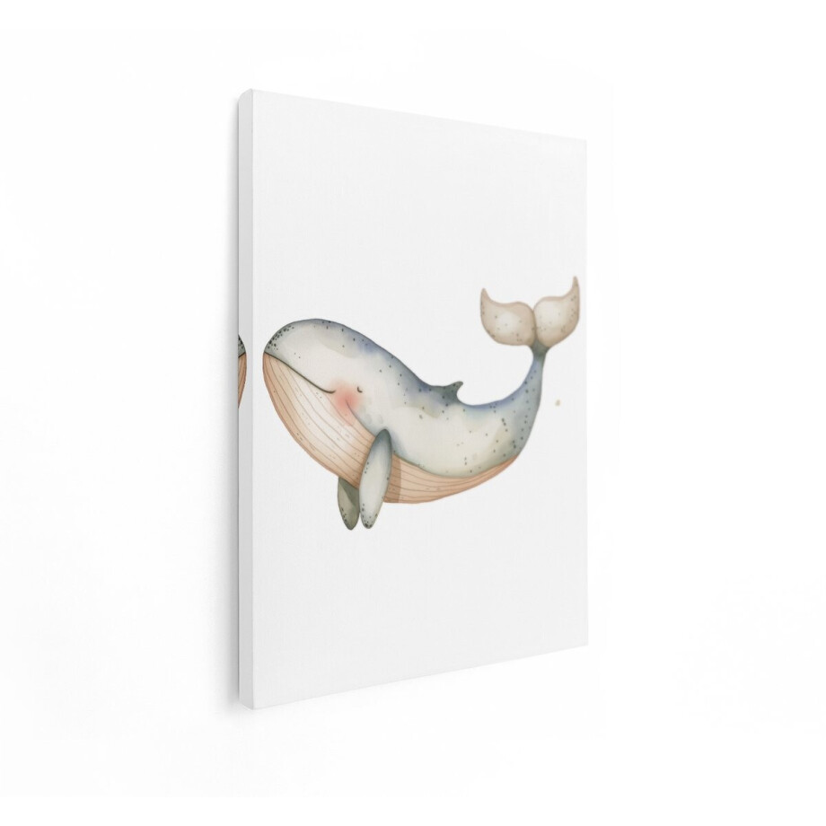 Artaza Canvas Schilderij Walvis - 90x120 cm - Wanddecoratie Kinderkamer - Muurdecoratie Babykamer - Decoratie Dieren Aquarel Artaza Canvas Schilderij Walvis - 90x120 cm - Wanddecoratie Kinderkamer - Muurdecoratie Babykamer - Decoratie Dieren Aquarel afbeelding 1