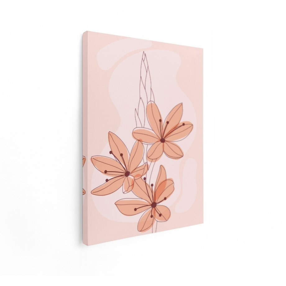 Artaza Canvas Schilderij Bloemen - 60x80 cm - Wanddecoratie Boho - Muurdecoratie Line Art - Decoratie Bloem Pastel Artaza Canvas Schilderij Bloemen - 60x80 cm - Wanddecoratie Boho - Muurdecoratie Line Art - Decoratie Bloem Pastel afbeelding 1
