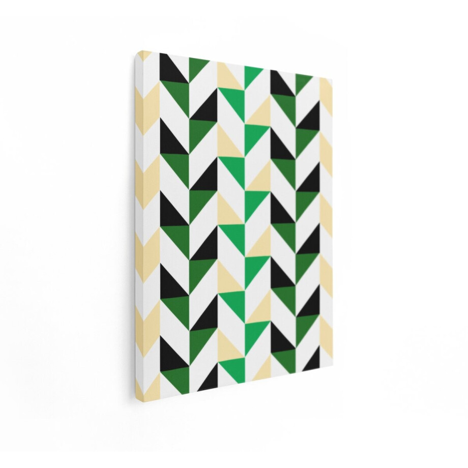 Artaza Canvas Schilderij Geometrisch Patroon - 30x40 cm - Wanddecoratie Abstract Modern - Muurdecoratie Driehoeken - Schilderijen Op Canvas afbeelding 1