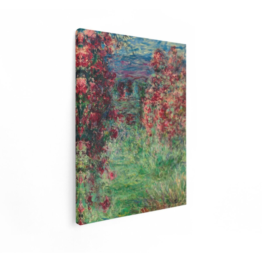 Artaza Canvas Schilderij Bloementuin Claude Monet - 30x40 cm - Wanddecoratie Rozen - Muurdecoratie Natuur - Schilderijen Op Canvas afbeelding 1