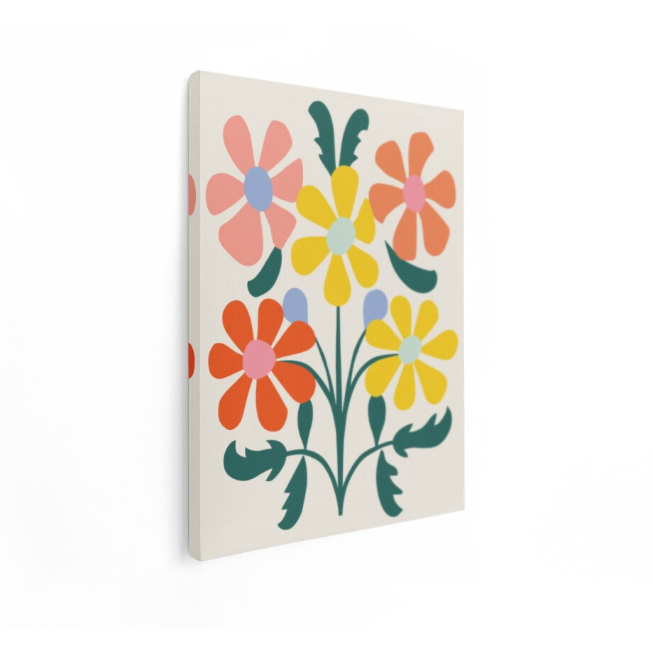 Artaza Canvas Schilderij Bloemen - 60x80 cm - Abstracte Wanddecoratie - Muurdecoratie Boho - Kleurrijk Schilderij Woonkamer Artaza Canvas Schilderij Bloemen - 60x80 cm - Abstracte Wanddecoratie - Muurdecoratie Boho - Kleurrijk Schilderij Woonkamer afbeelding 1