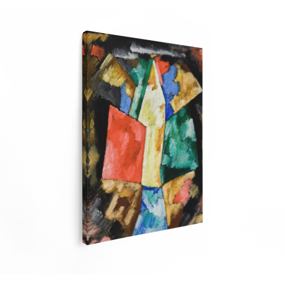 Artaza Canvas Schilderij Kleurrijk - 30x40 cm - Wanddecoratie Abstract Modern - Muurdecoratie Geometrisch - Schilderijen Op Canvas afbeelding 1