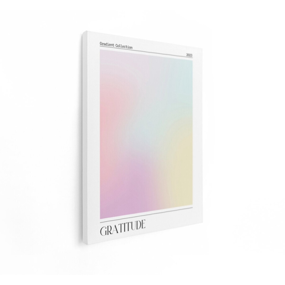 Artaza Canvas Schilderij Abstract Gradient - 60x80 cm - Wanddecoratie Dankbaarheid - Muurdecoratie Pastel - Decoratie Tekst Quote Artaza Canvas Schilderij Abstract Gradient - 60x80 cm - Wanddecoratie Dankbaarheid - Muurdecoratie Pastel - Decoratie Tekst Quote afbeelding 1
