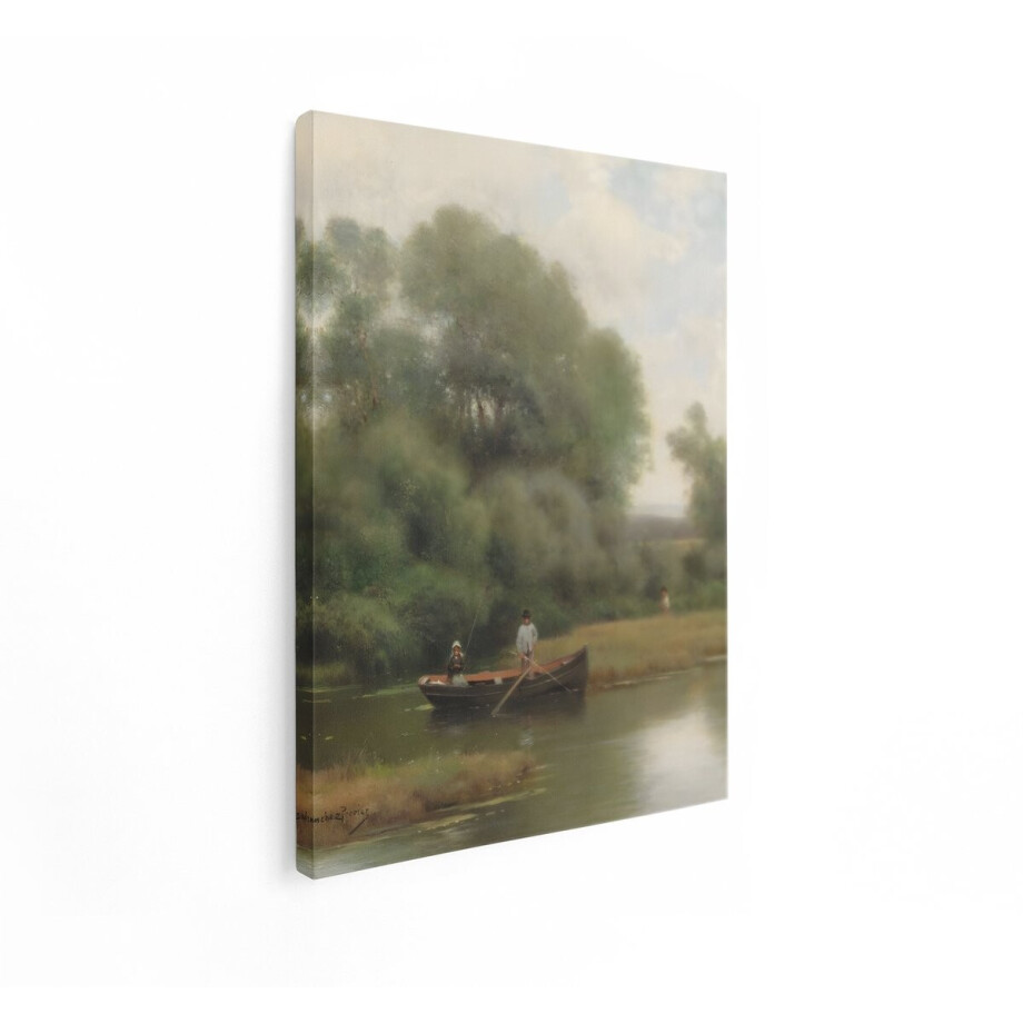 Artaza Canvas Schilderij Landschap - 60x80 cm - Wanddecoratie Natuur - Muurdecoratie Vissersboot - Decoratie Woonkamer - Schilderijen Op Canvas Artaza Canvas Schilderij Landschap - 60x80 cm - Wanddecoratie Natuur - Muurdecoratie Vissersboot - Decoratie Woonkamer - Schilderijen Op Canvas afbeelding 1