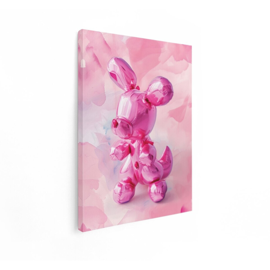 Artaza Canvas Schilderij Ballonhond - 60x80 cm - Wanddecoratie Modern - Muurdecoratie Pop Art - Decoratie Roze Kunst - Schilderijen Op Canvas Artaza Canvas Schilderij Ballonhond - 60x80 cm - Wanddecoratie Modern - Muurdecoratie Pop Art - Decoratie Roze Kunst - Schilderijen Op Canvas afbeelding 1
