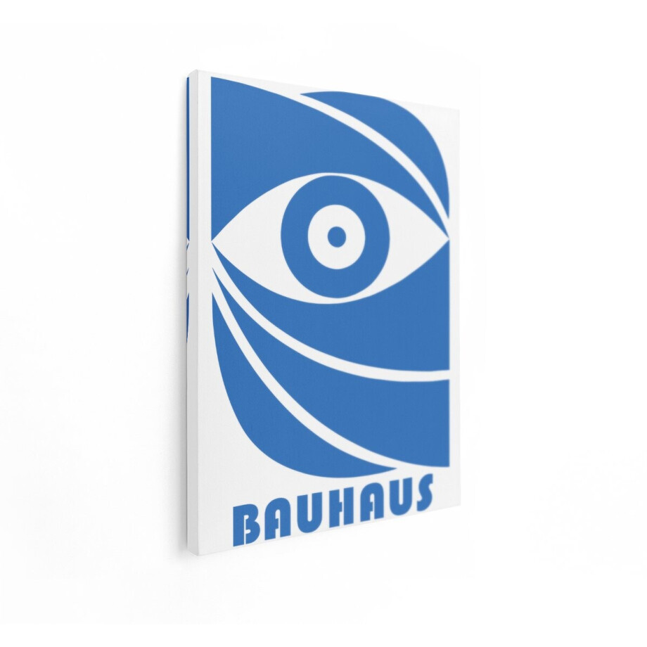 Artaza Canvas Schilderij Bauhaus Logo - 60x80 cm - Wanddecoratie Abstract - Muurdecoratie Modern - Decoratie Oog Blauw Artaza Canvas Schilderij Bauhaus Logo - 60x80 cm - Wanddecoratie Abstract - Muurdecoratie Modern - Decoratie Oog Blauw afbeelding 1