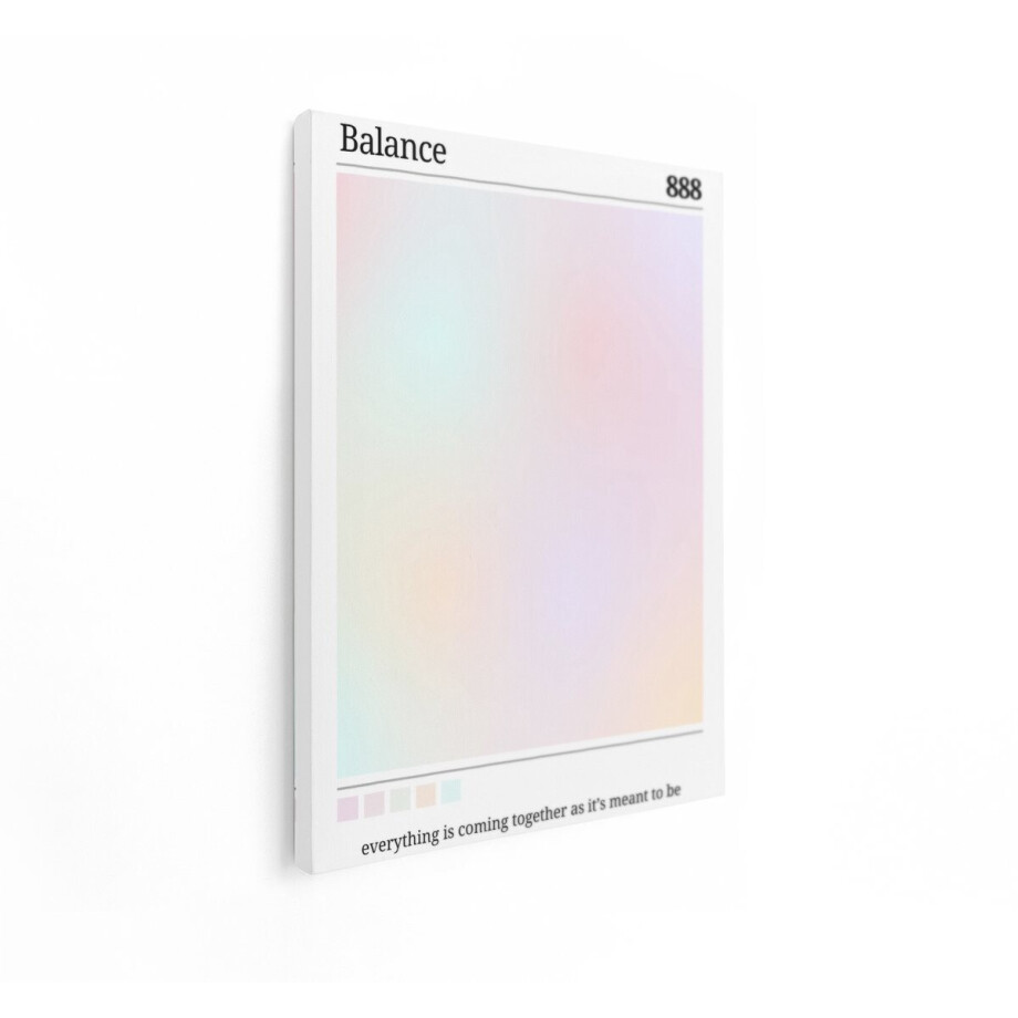 Artaza Canvas Schilderij Abstract - 90x120 cm - Wanddecoratie Balance 888 - Muurdecoratie Pastel Gradient - Decoratie Quote Tekst Woonkamer Artaza Canvas Schilderij Abstract - 90x120 cm - Wanddecoratie Balance 888 - Muurdecoratie Pastel Gradient - Decoratie Quote Tekst Woonkamer afbeelding 1