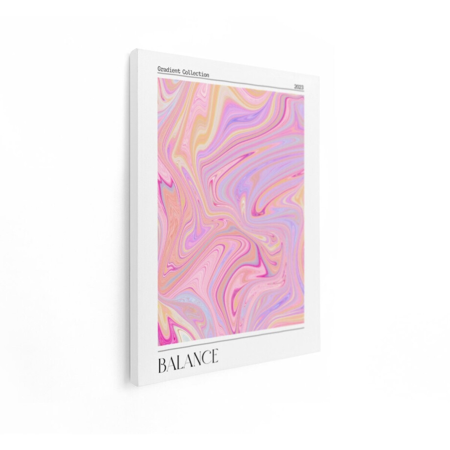 Artaza Canvas Schilderij Abstract - 90x120 cm - Wanddecoratie Marmer - Muurdecoratie Pastel - Schilderijen Op Canvas Roze afbeelding 1