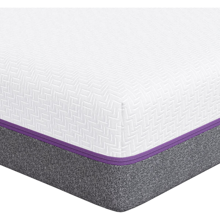 vidaXL - Matras - Wit - en - Grijs - 140 - x - 200 - cm - Jacquard - stof vidaXL - Matras - Wit - en - Grijs - 140 - x - 200 - cm - Jacquard - stof afbeelding 1