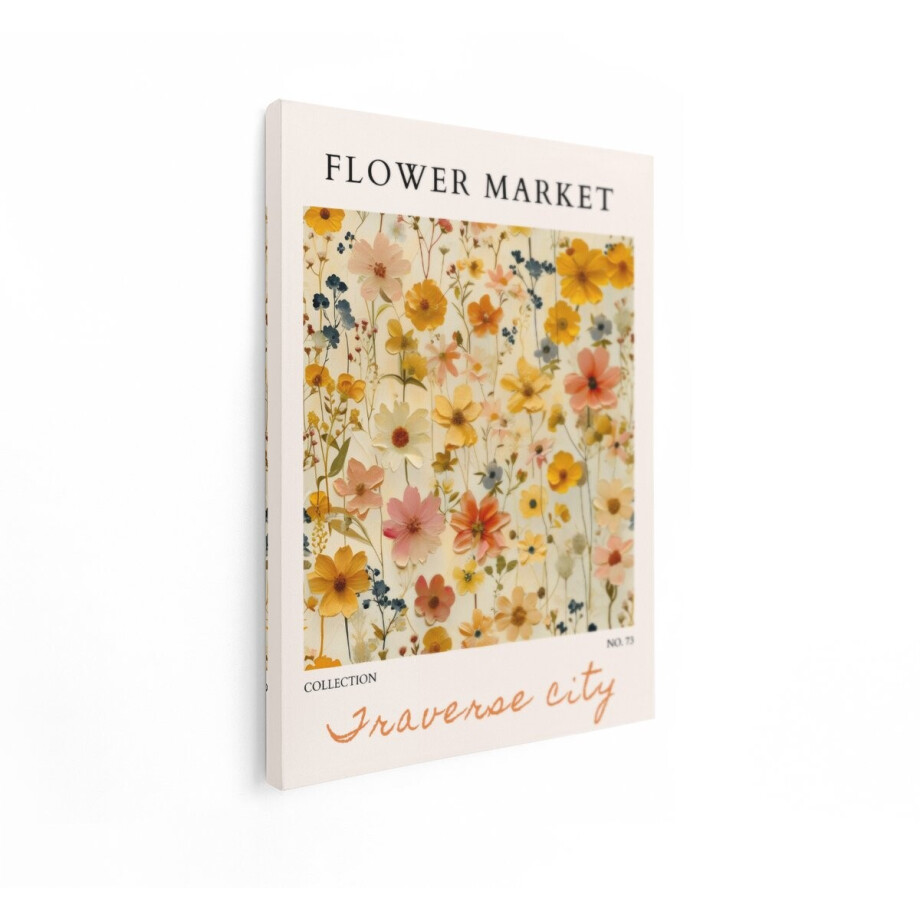 Artaza Canvas Schilderij Bloemenmarkt - 30x40 cm - Wanddecoratie Botanisch - Muurdecoratie Vintage Bloemen - Schilderijen Op Canvas Artaza Canvas Schilderij Bloemenmarkt - 30x40 cm - Wanddecoratie Botanisch - Muurdecoratie Vintage Bloemen - Schilderijen Op Canvas afbeelding 1
