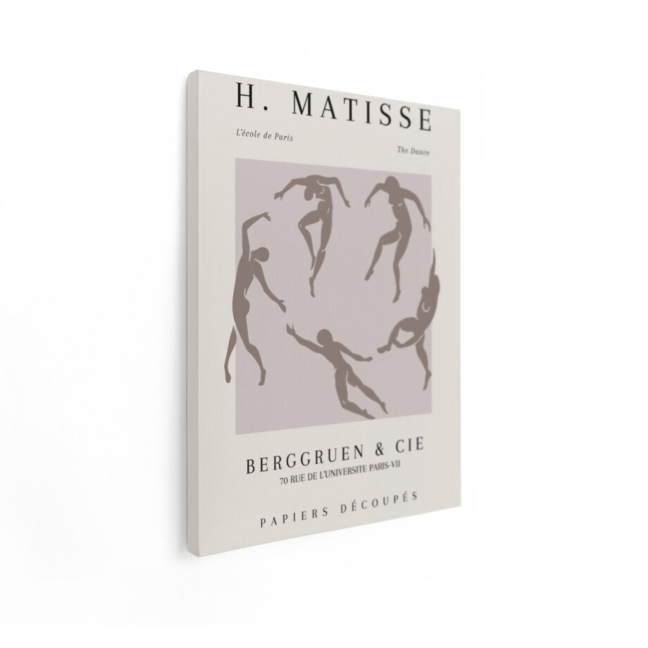 Artaza Canvas Schilderij Henri Matisse'S The Dance-Poster - een Modernistisch Meesterwerk van Abstracte Figuren - 30x40 cm - Klein - Wanddecoratie Woonkamer - Schilderijen - Muurdecoratie afbeelding 1