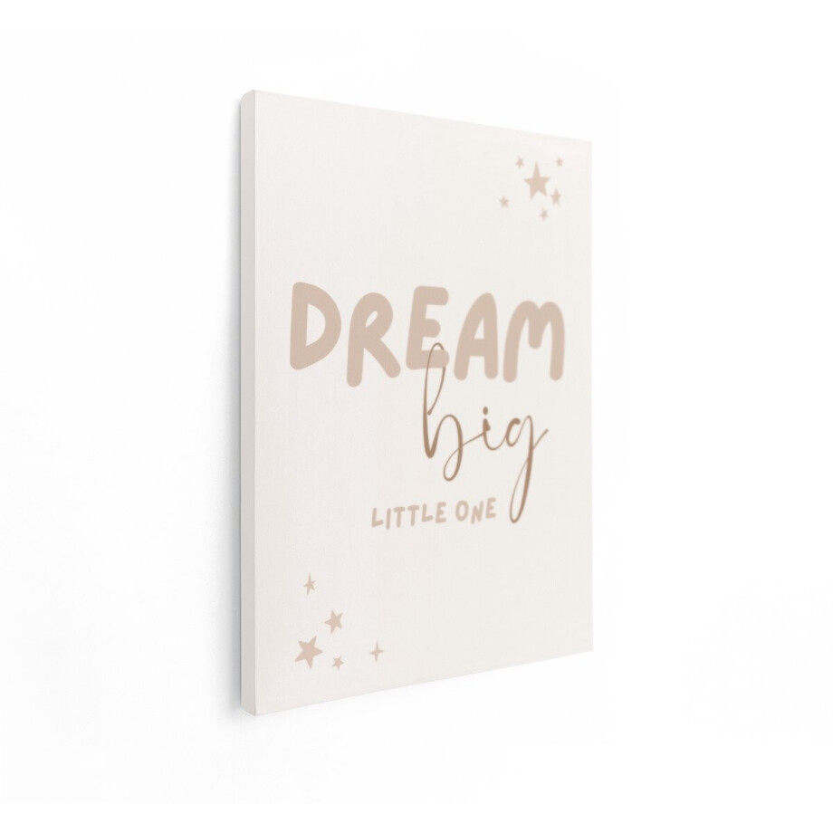 Artaza Canvas Schilderij Kinderkamer Tekst - 30x40 cm - Wanddecoratie Babykamer Boho - Muurdecoratie Sterren - Kamer Accessoires Beige afbeelding 1