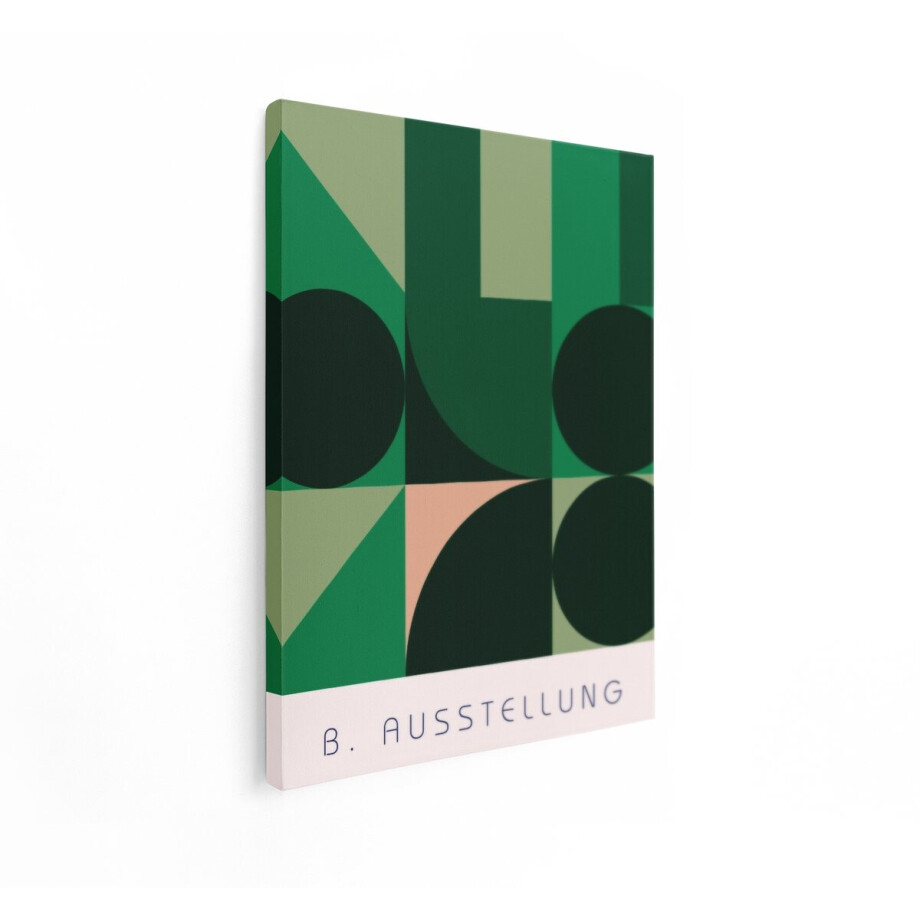 Artaza Canvas Schilderij Abstract - 60x80 cm - Wanddecoratie Geometrisch - Muurdecoratie Modern - Decoratie Ausstellung - Groen Artaza Canvas Schilderij Abstract - 60x80 cm - Wanddecoratie Geometrisch - Muurdecoratie Modern - Decoratie Ausstellung - Groen afbeelding 1