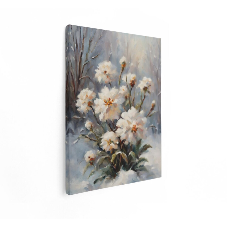 Artaza Canvas Schilderij Witte Bloemen - 30x40 cm - Wanddecoratie Sneeuw - Muurdecoratie Natuur - Kamer Accessoires Winter Artaza Canvas Schilderij Witte Bloemen - 30x40 cm - Wanddecoratie Sneeuw - Muurdecoratie Natuur - Kamer Accessoires Winter afbeelding 1