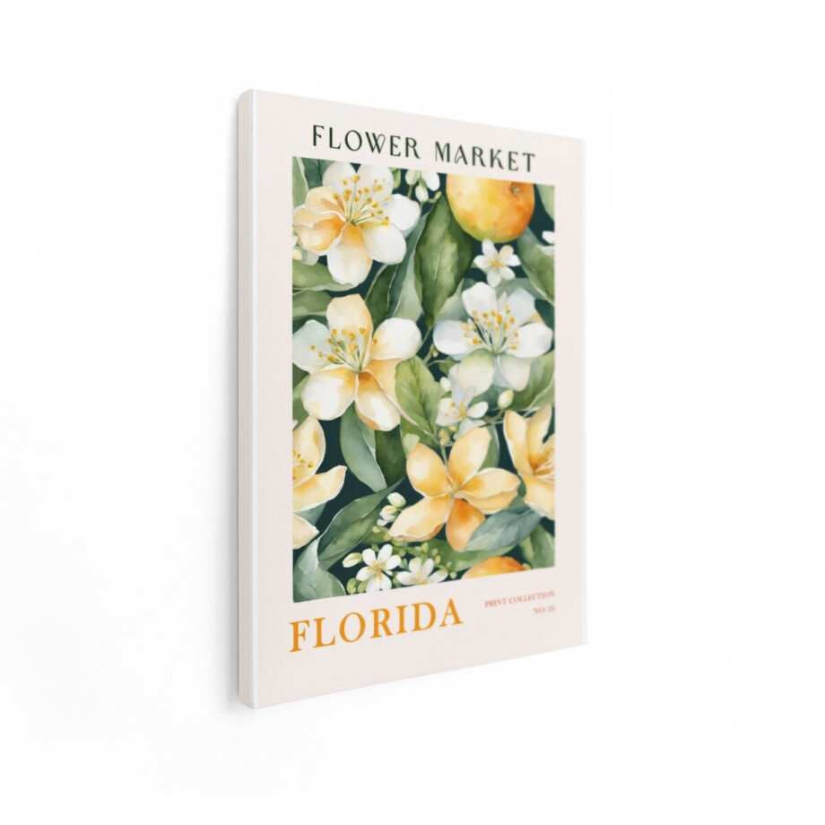 Artaza Canvas Schilderij Bloesem - 30x40 cm - Wanddecoratie Florida Flower Market - Muurdecoratie Sinaasappel - Kamer Accessoires Artaza Canvas Schilderij Bloesem - 30x40 cm - Wanddecoratie Florida Flower Market - Muurdecoratie Sinaasappel - Kamer Accessoires afbeelding 1