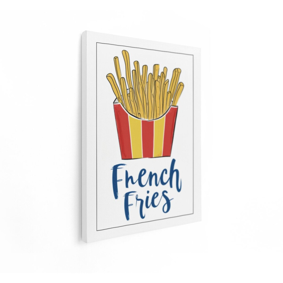 Artaza Canvas Schilderij Friet - 60x80 cm - Wanddecoratie Keuken - Muurdecoratie French Fries - Decoratie Met Tekst - Schilderijen Op Canvas Artaza Canvas Schilderij Friet - 60x80 cm - Wanddecoratie Keuken - Muurdecoratie French Fries - Decoratie Met Tekst - Schilderijen Op Canvas afbeelding 1