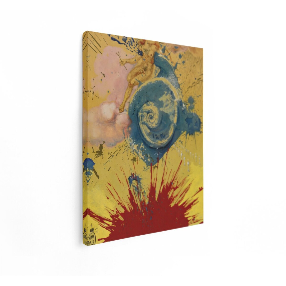 Artaza Canvas Schilderij Surrealisme Dali - 30x40 cm - Wanddecoratie Abstract - Muurdecoratie Spiraal - Kleurrijke Wanddecoratie Artaza Canvas Schilderij Surrealisme Dali - 30x40 cm - Wanddecoratie Abstract - Muurdecoratie Spiraal - Kleurrijke Wanddecoratie afbeelding 1