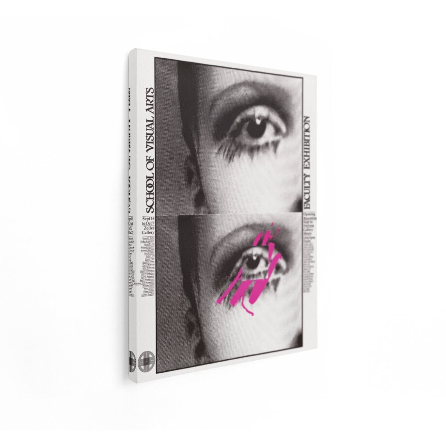 Artaza Canvas Schilderij Faculteit Faculteit Tentoonstellingsposter van de Faculteit Beeldende Kunsten met Close-Up Oog - 30x40 cm - Klein - Wanddecoratie Woonkamer - Schilderijen - Muurdecoratie afbeelding 1