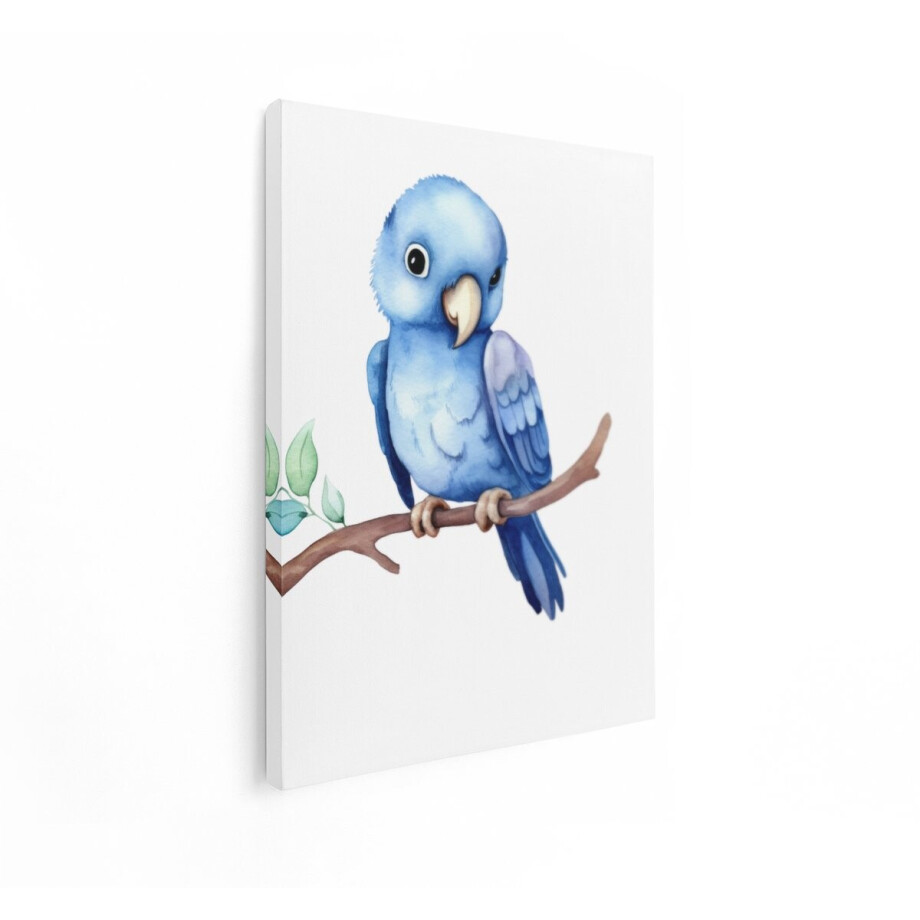 Artaza Canvas Schilderij Vogel - 30x40 cm - Wanddecoratie Babykamer - Muurdecoratie Aquarel Papegaai - Schilderijen Op Canvas - Blauw Artaza Canvas Schilderij Vogel - 30x40 cm - Wanddecoratie Babykamer - Muurdecoratie Aquarel Papegaai - Schilderijen Op Canvas - Blauw afbeelding 1