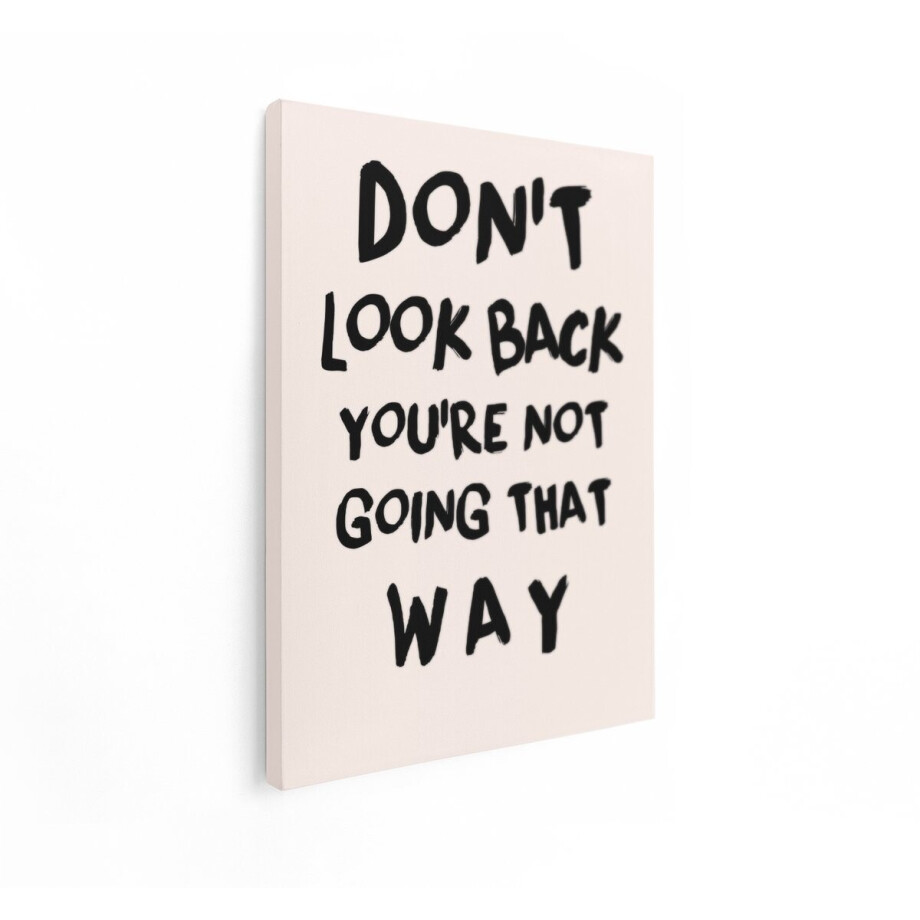 Artaza Canvas Schilderij Tekst - 90x120 cm - Wanddecoratie Motivatie - Muurdecoratie Quote - Decoratie Minimalistisch Roze afbeelding 1