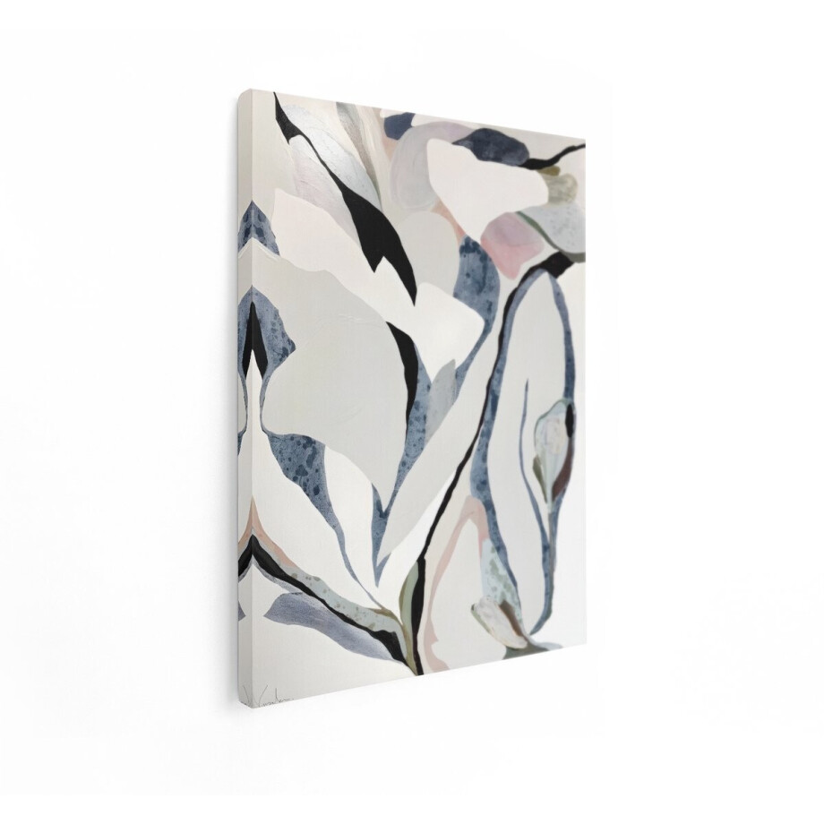 Artaza Canvas Schilderij Abstracte Bloemen - 30x40 cm - Wanddecoratie Modern - Muurdecoratie Boho - Decoratie Woonkamer - Kamer Accessoires afbeelding 1