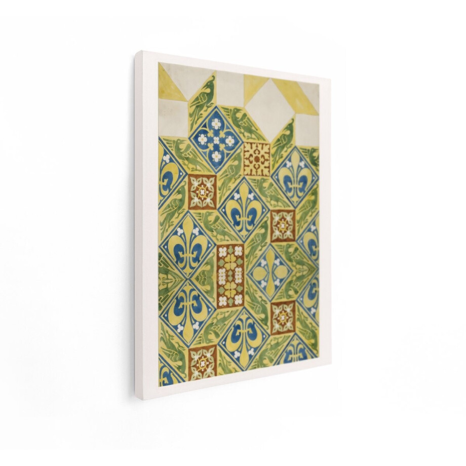 Artaza Canvas Schilderij Mozaiek Patroon - 30x40 cm - Wanddecoratie Vogels Vintage - Muurdecoratie Brocante - Schilderijen Op Canvas Artaza Canvas Schilderij Mozaiek Patroon - 30x40 cm - Wanddecoratie Vogels Vintage - Muurdecoratie Brocante - Schilderijen Op Canvas afbeelding 1