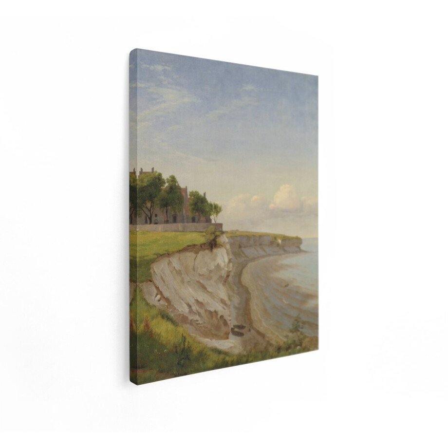 Artaza Canvas Schilderij Idyllisch Deens Landschap met Klif - Zee en Historische Gebouwen aan de Kust - 60x80 cm - Wanddecoratie Woonkamer - Schilderijen - Muurdecoratie Artaza Canvas Schilderij Idyllisch Deens Landschap met Klif - Zee en Historische Gebouwen aan de Kust - 60x80 cm - Wanddecoratie Woonkamer - Schilderijen - Muurdecoratie afbeelding 1