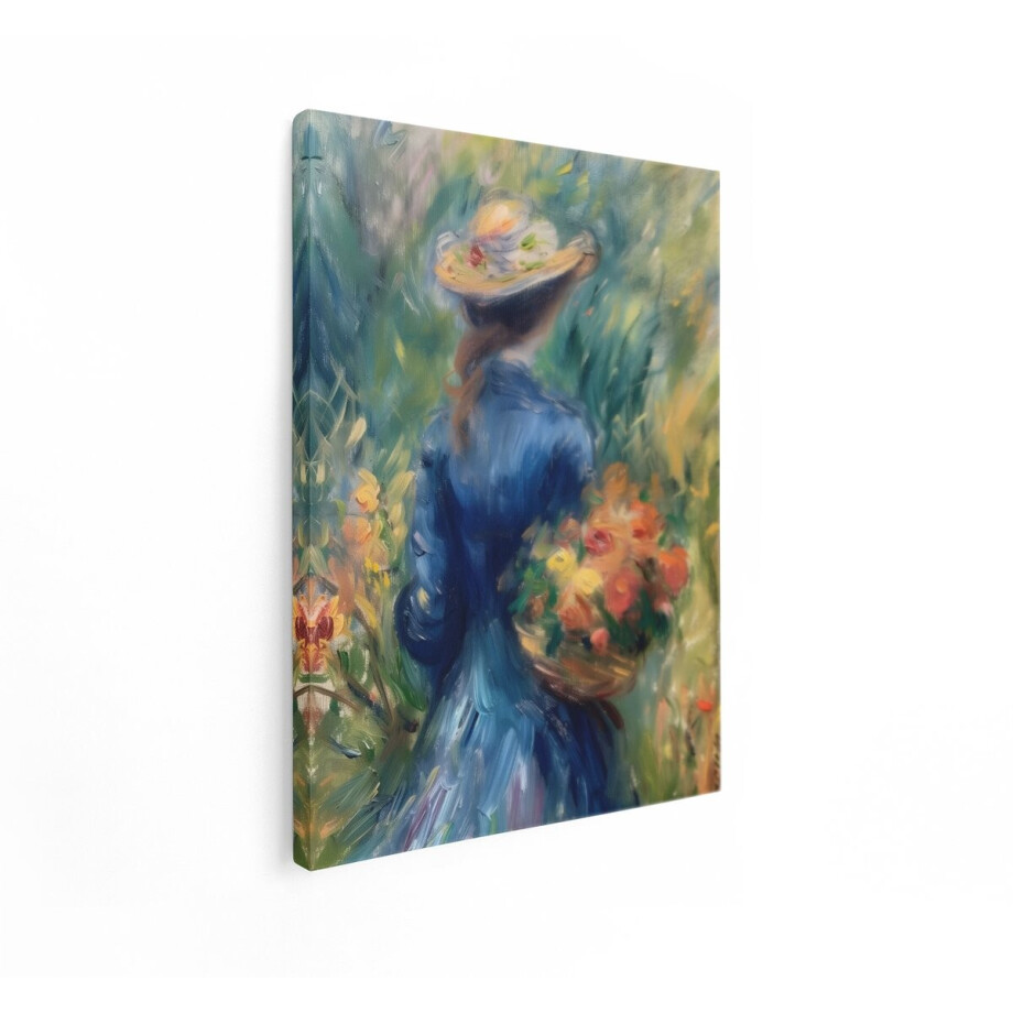 Artaza Canvas Schilderij Vrouw Met Bloemen - 90x120 cm - Wanddecoratie Bloemen - Muurdecoratie Impressionisme - Decoratie Tuin - Schilderijen Op Canvas Artaza Canvas Schilderij Vrouw Met Bloemen - 90x120 cm - Wanddecoratie Bloemen - Muurdecoratie Impressionisme - Decoratie Tuin - Schilderijen Op Canvas afbeelding 1
